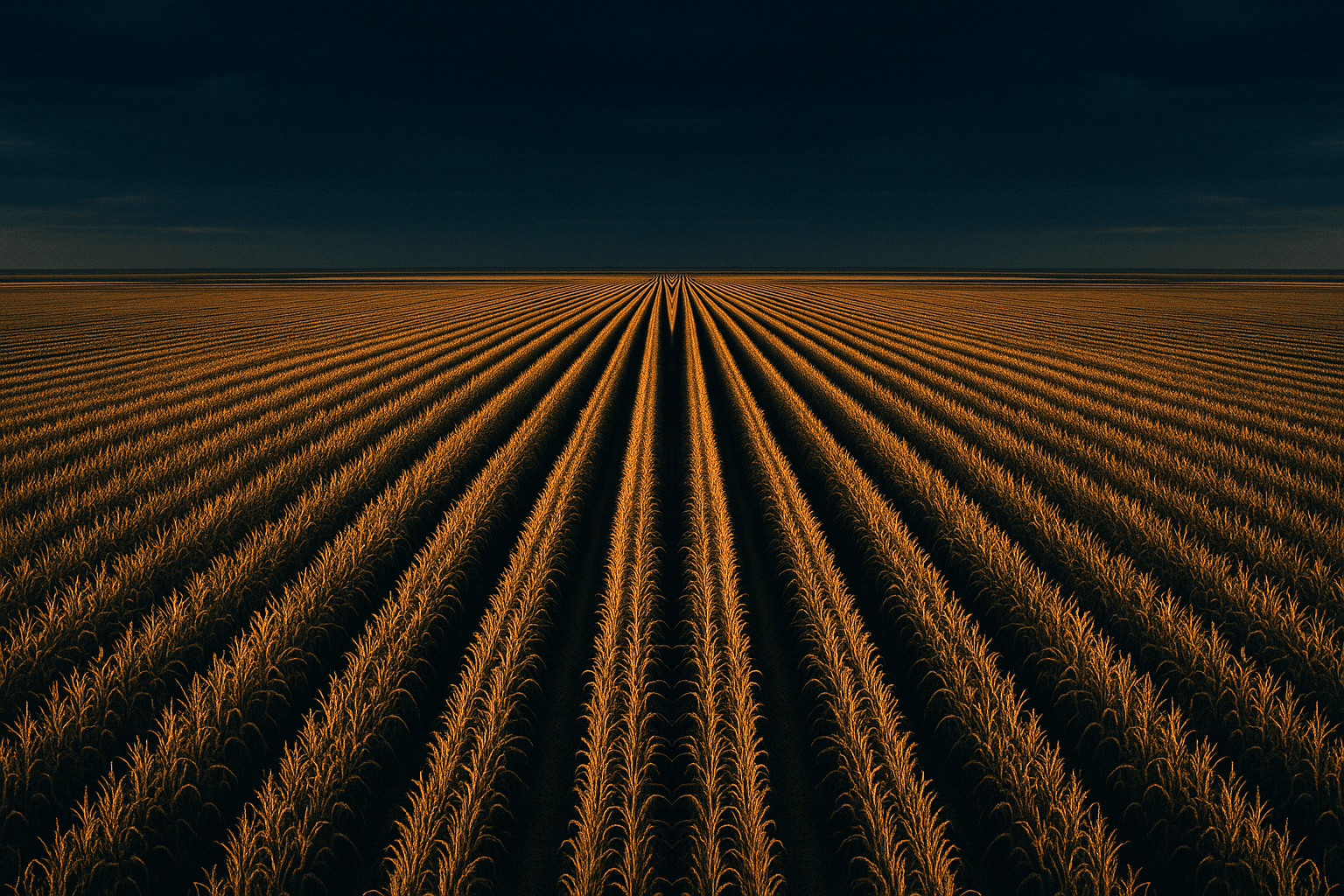 Midwest crop fields from above